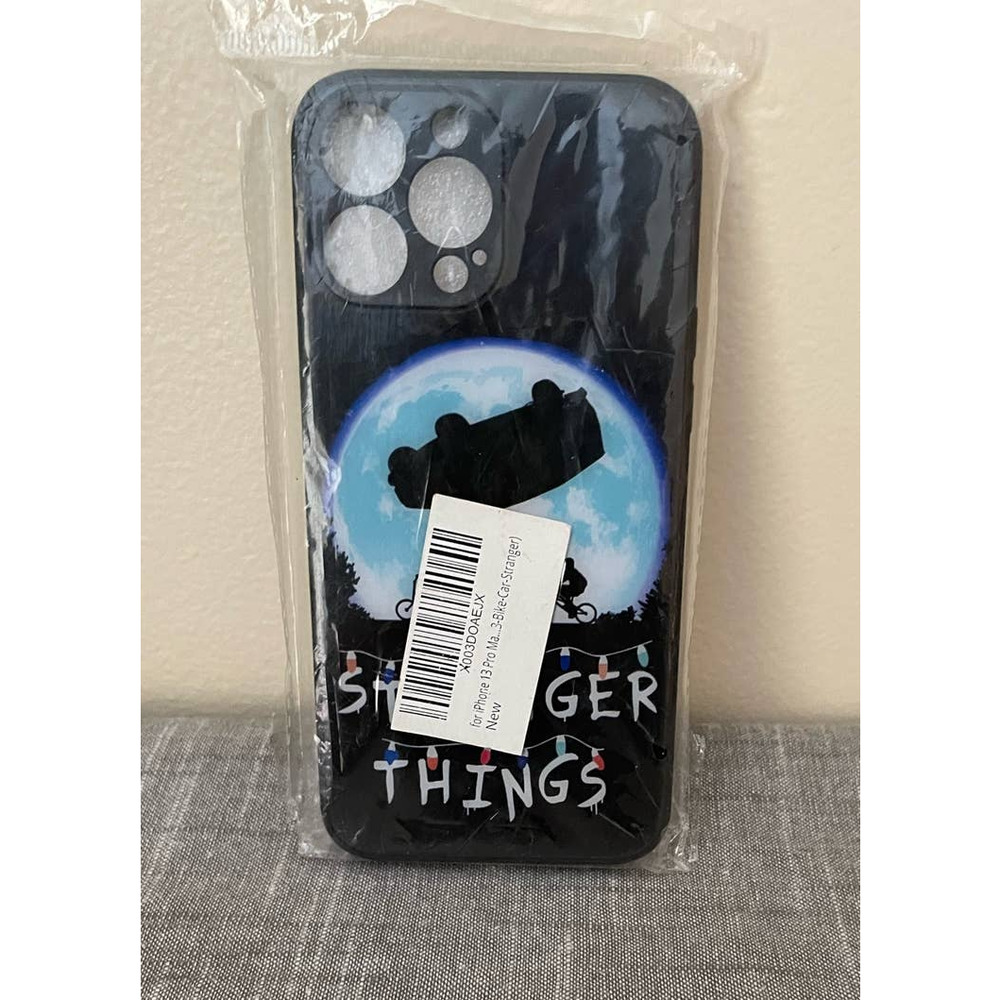 New Stranger Things iPhone 13 Pro Max 3 Bike Car Black Phone Case